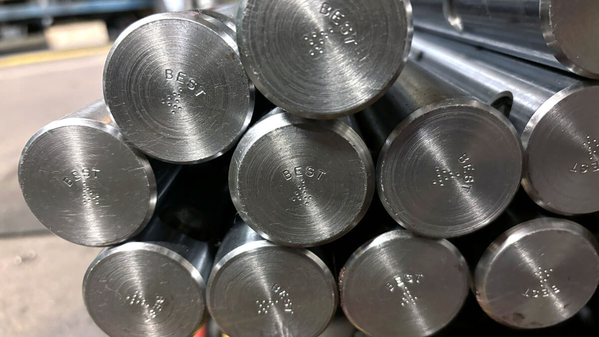 Chrome plated IRM boring bars, ends stamped with size
